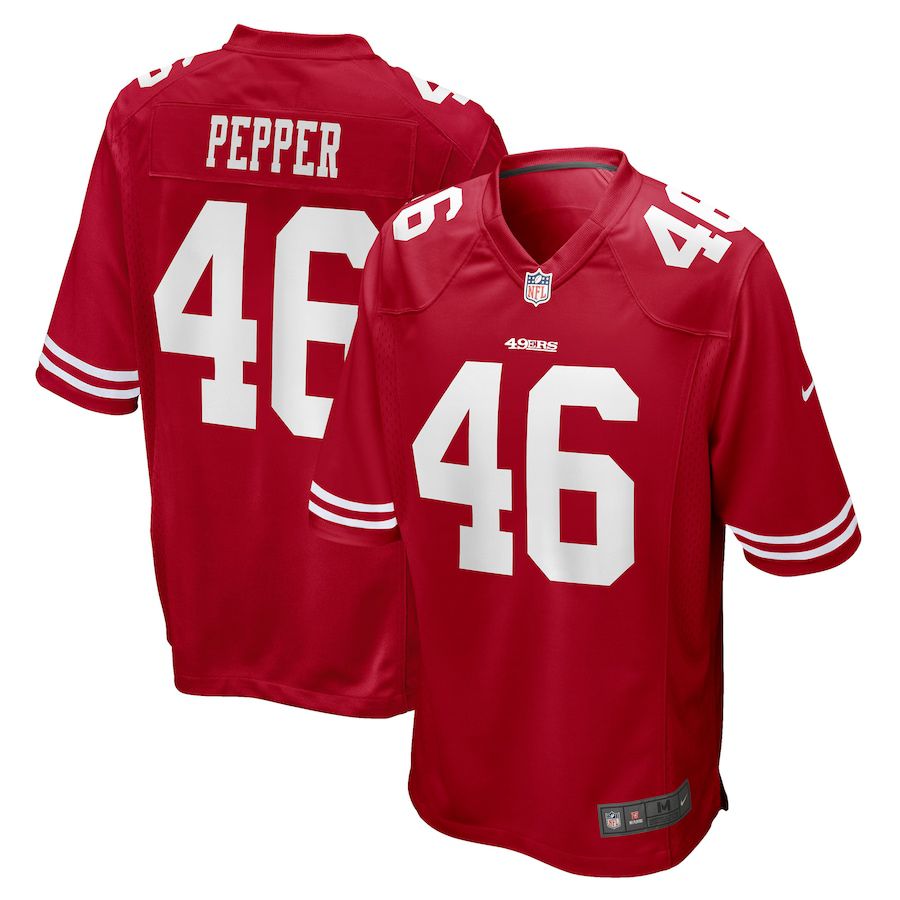 Men San Francisco 49ers #46 Taybor Pepper Nike Scarlet Game NFL Jersey->san francisco 49ers->NFL Jersey